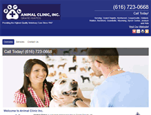 Tablet Screenshot of grandrapidsveterinarians.net